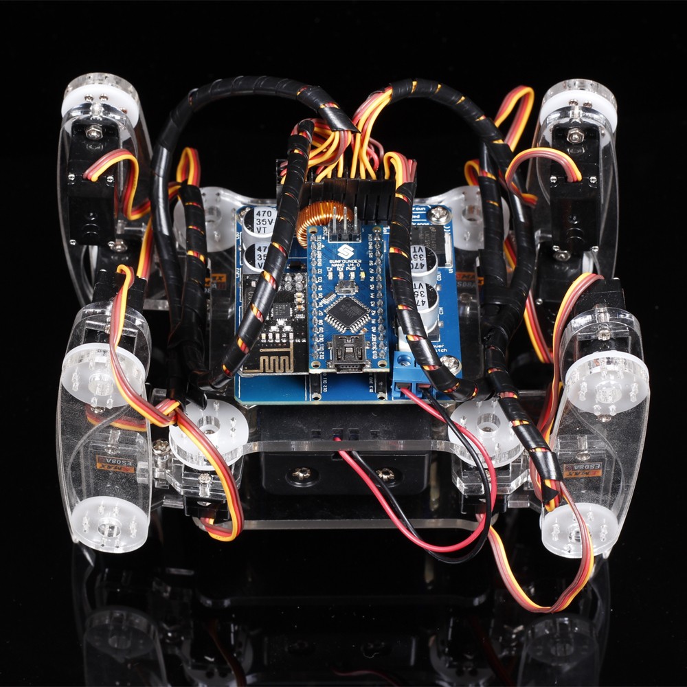 Crawling Quadruped Robot Kit for Arduino